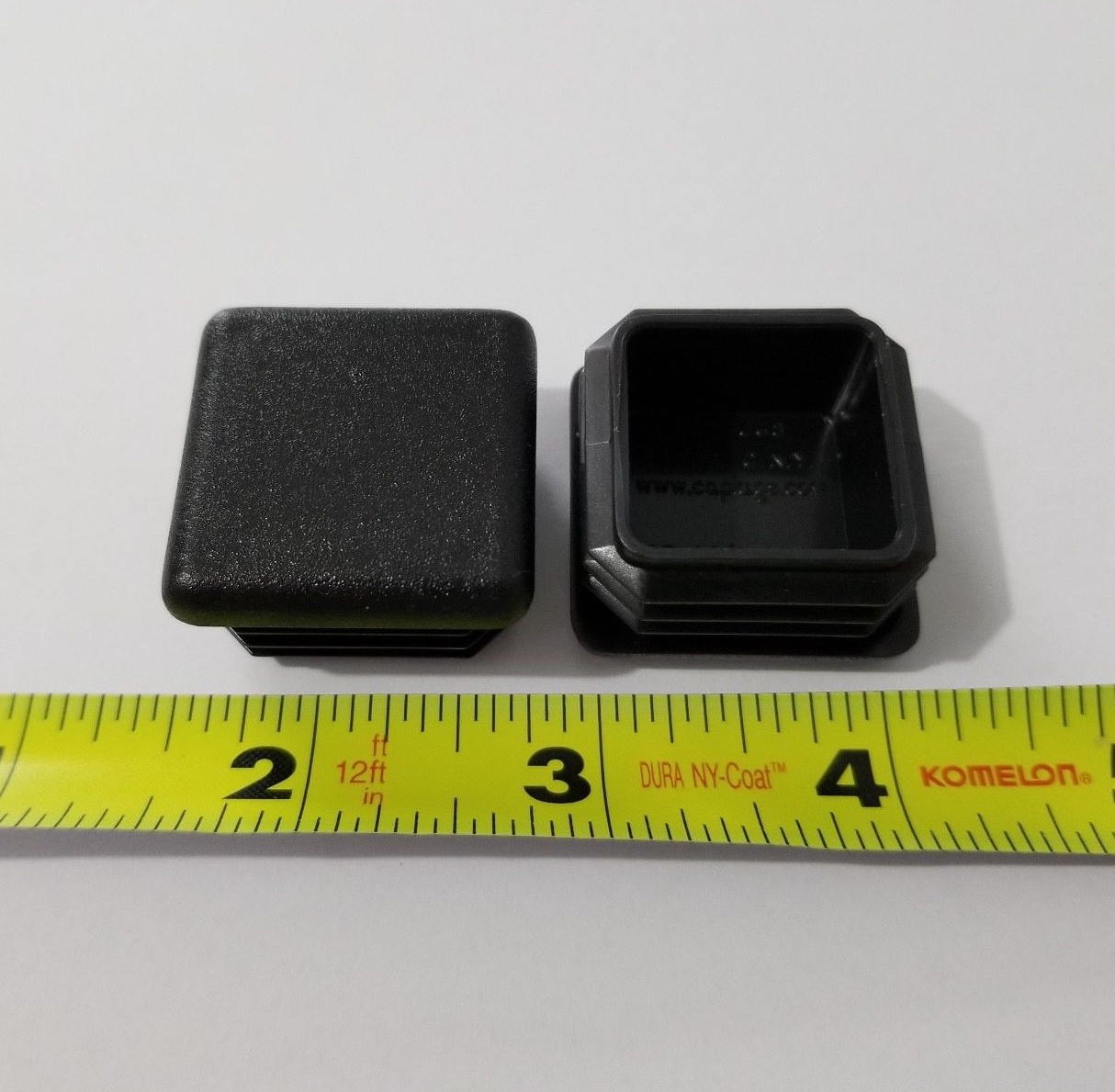 (4) Square 1-1/4″ 1.25″ 14-20 Gage Black Tubing End Plugs Plastic Insert Caps