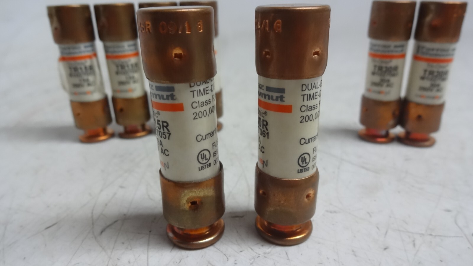 Lot of 5 TR15R Lot 0f 3 TR30R Ferraz Shawmut Tri-onic Time-Delay Fuses 250V