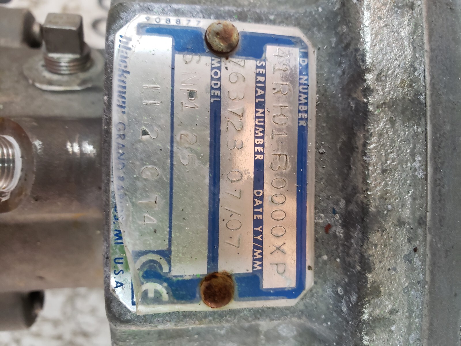 BLACKMER PUMP W/RELIEF VALVE SIZE 1 1/2