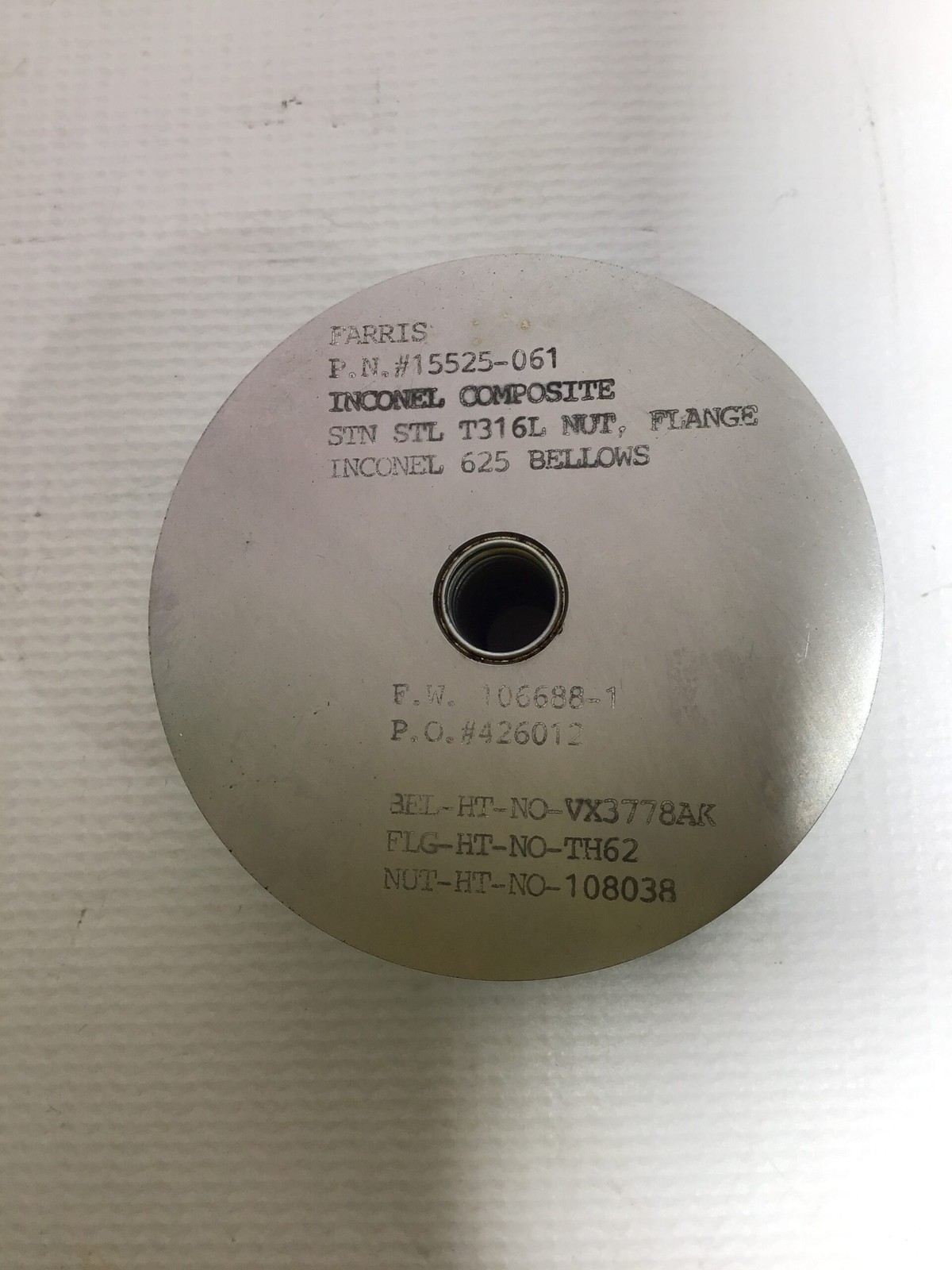 Farris 15525-061 Inconel Composite Component