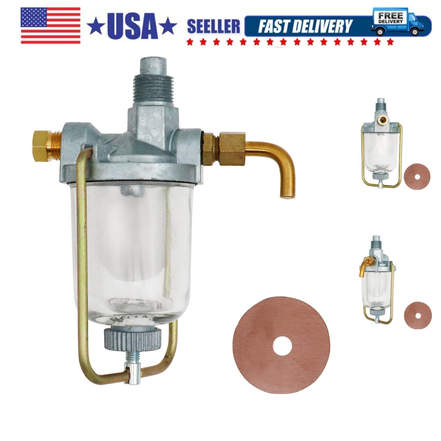 Fuel Gas Sediment Strainer Bowl Assembly 370832R91 for IH International Harve…