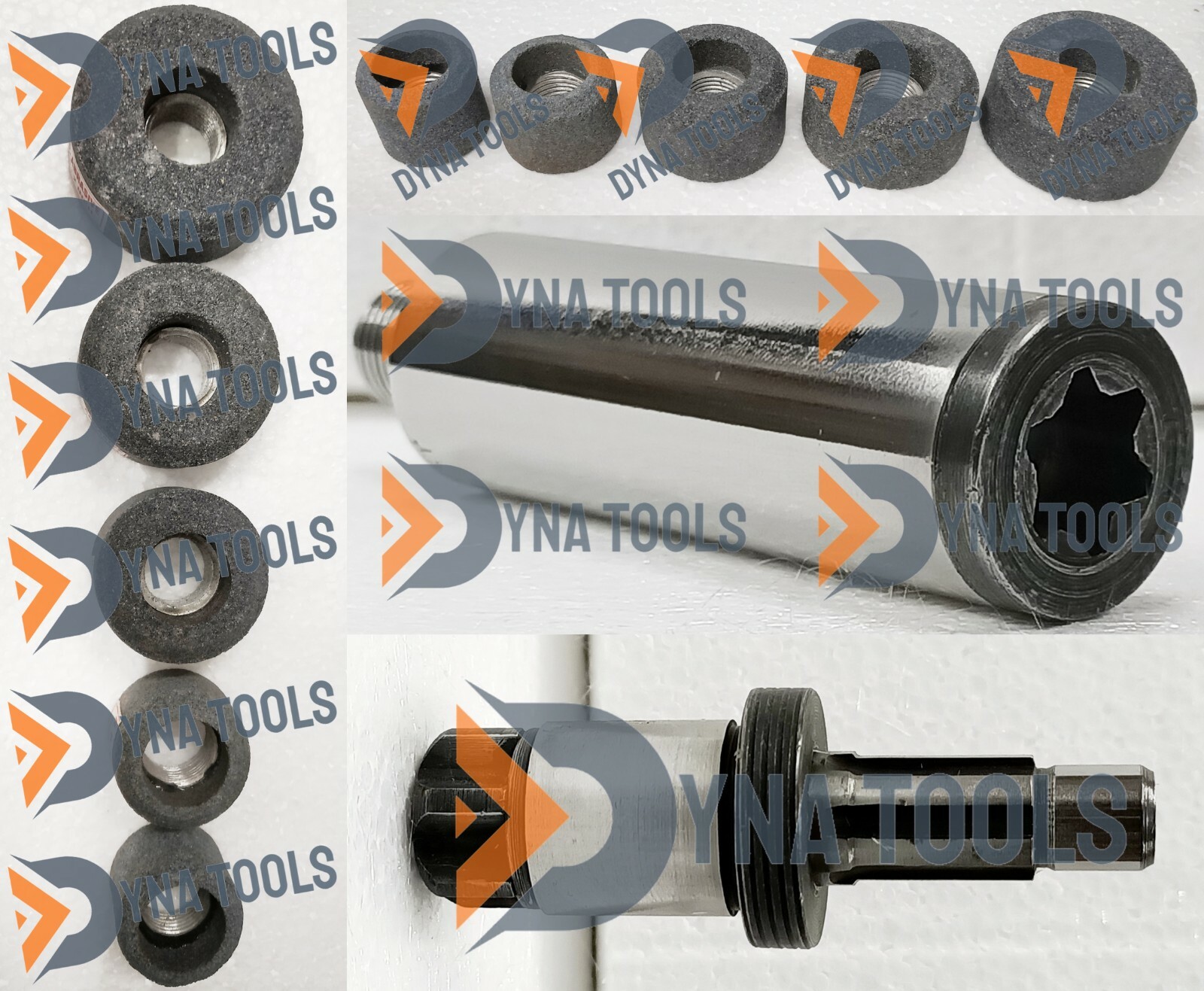 10x SIOUX VALVE SEAT GRINDER VITRIFIED STONES, HOLDER & STAR DRIVE CONE 11/16″