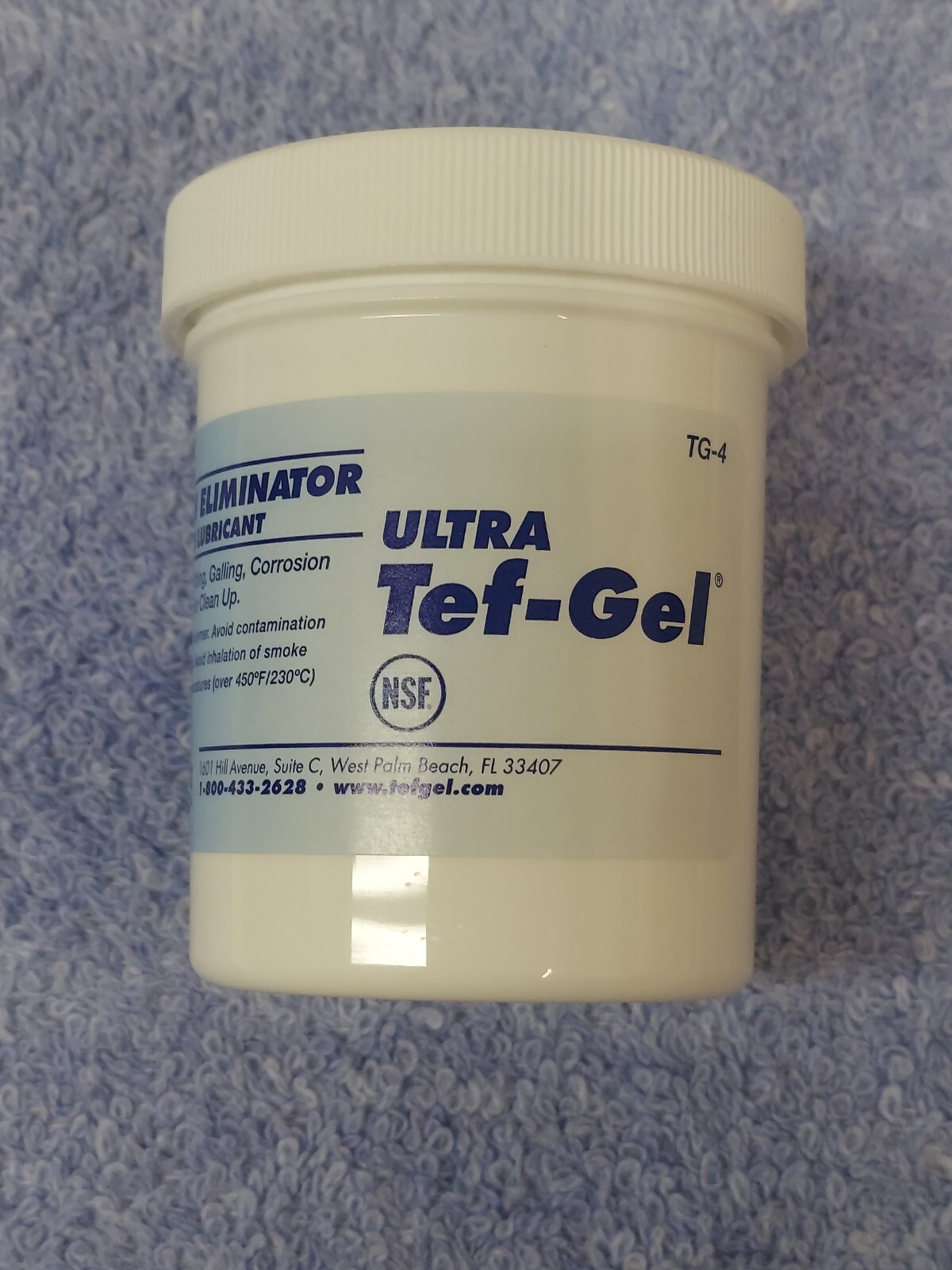 TG-4 Ultra Tef-Gel Corrosion Eliminator And Anti-Seize Lubrican 4oz Tub