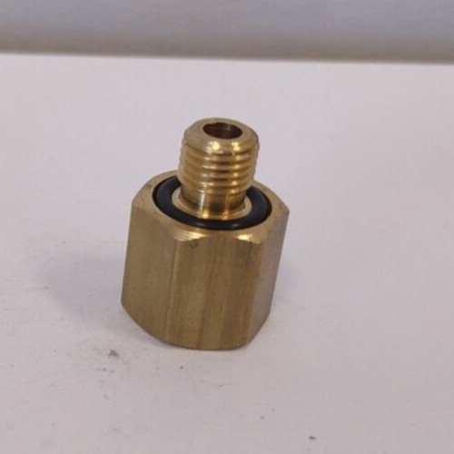 Brass Straight Adapter 1/8″ NPT Female x 1/16″ BSPP Male with Viton Seal