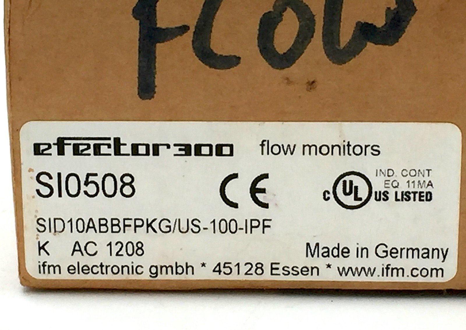 IFM Efector SI0508 Flow Switch Monitor SID10ABBFPKG/US-100-IPF
