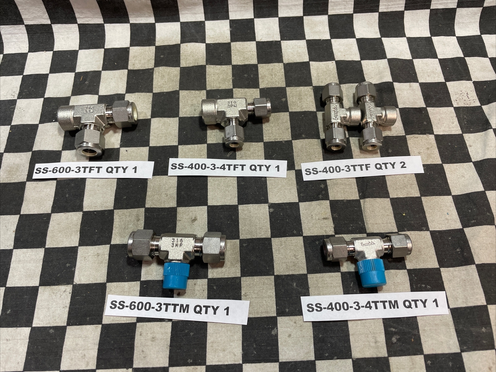 SS-400-3-4TTM SS-600-3TTM SS-400-3TTF SS-400-3-4TFT SS-600-3TFT LOT OF 6#1639F21