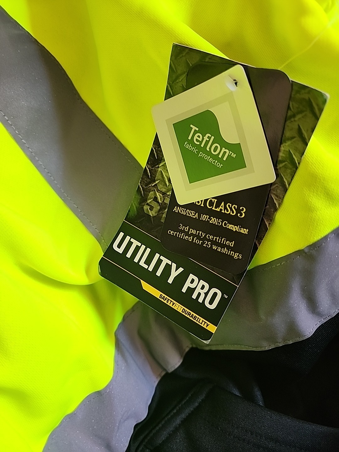 Utility Pro Sweatshirt, Ylw/Blk, Polymide, 3Xl,Uhv425-Blkylw Hi-Viz