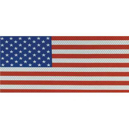 Oralite 18377 American Flag Decal, Reflect, 14X7.75