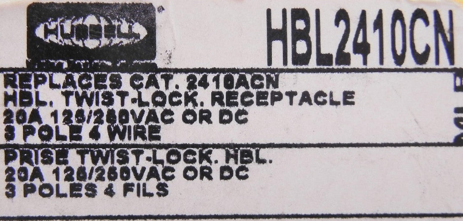Hubbell Twist-Lock Receptacle HBL2410CN (Lot of 2)
