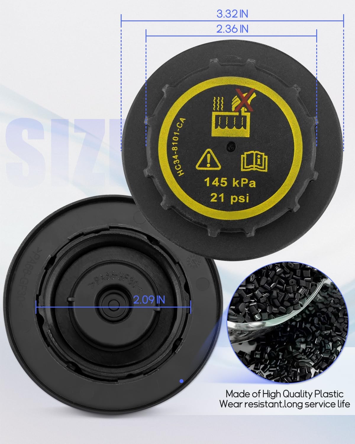 HC34-8101-CA Coolant Reservoir Cap Fit for Ford F250 F350 F450 F550 2015-2019…