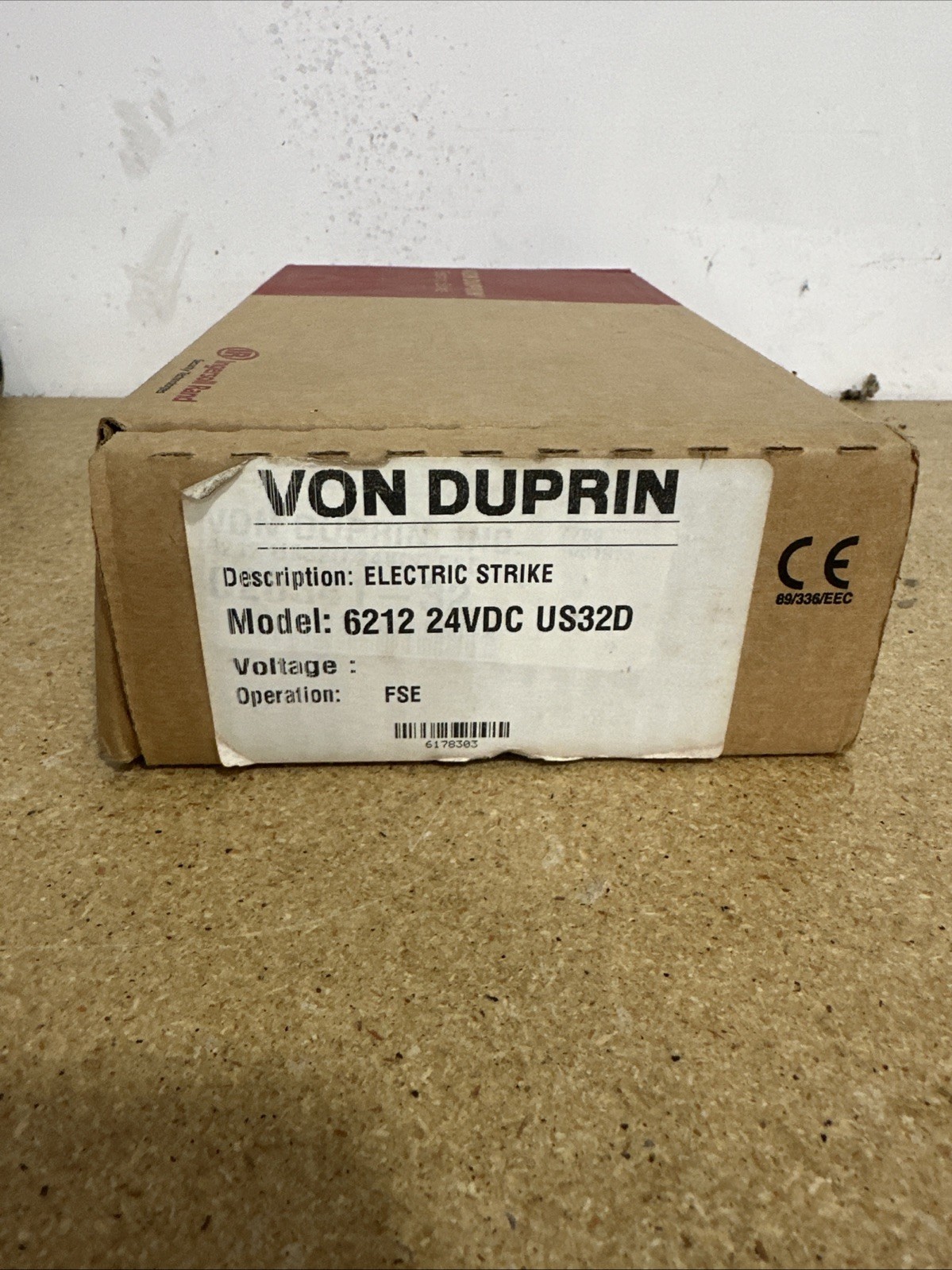 New VON DUPRIN 6212 24V US32D CON Electric Strike,24VDC,6-3/8 in. H