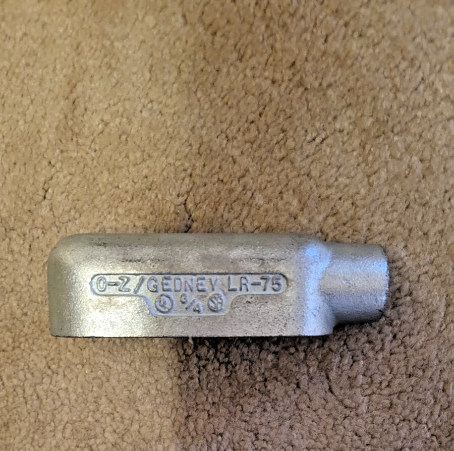 OZ Gedney LR-75 LR75 TYPE LR CONDUIT BODY, 3/4 IN HUB