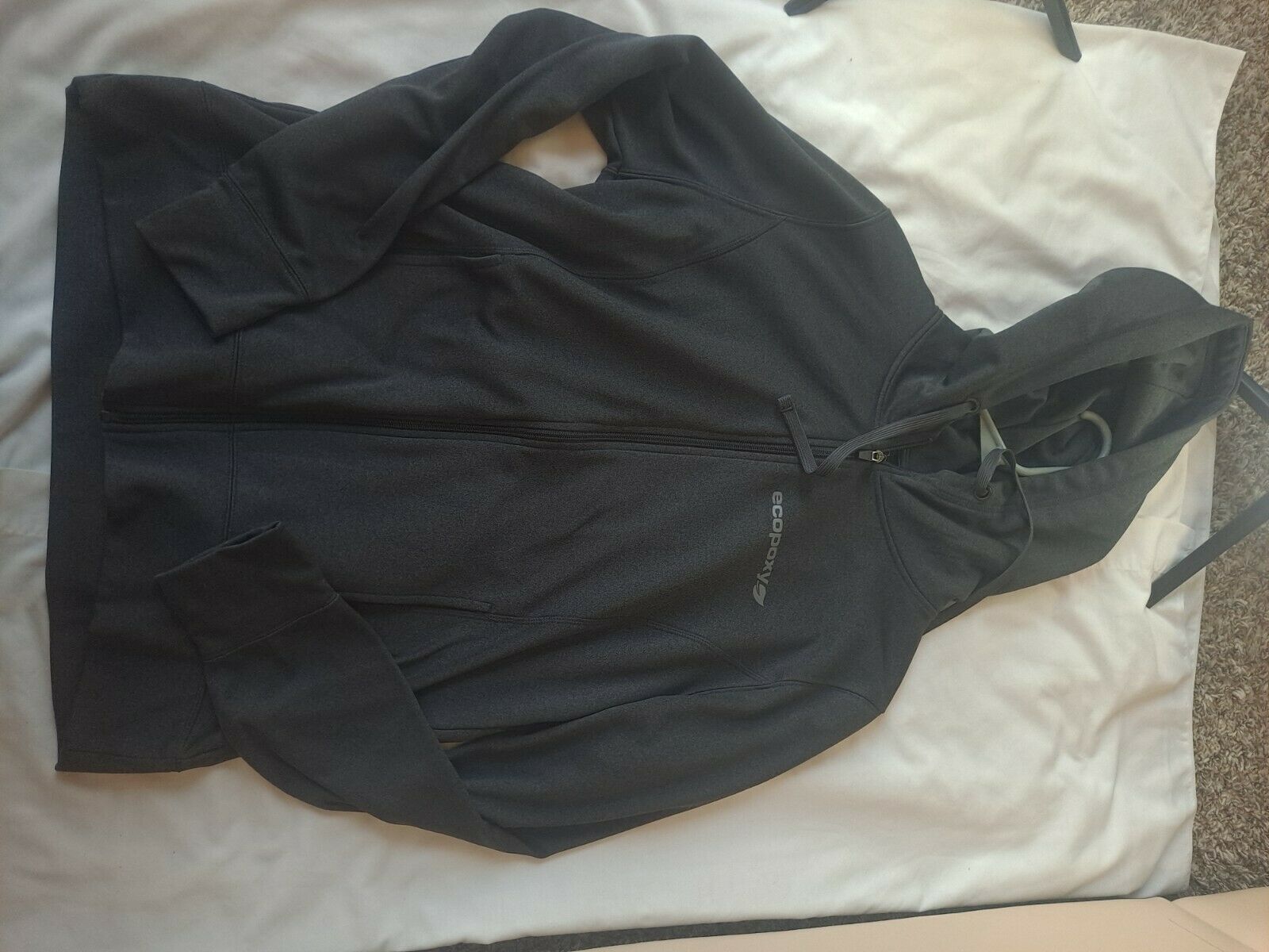 Authentic t shirt and hoodie both large, gray. ECOPOXY