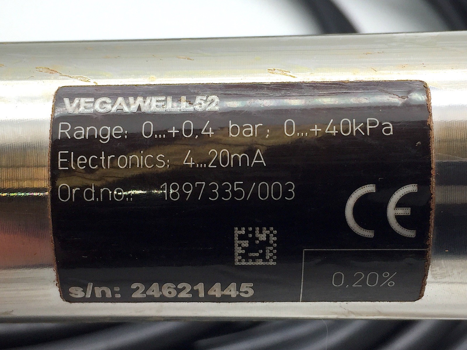 Vegawell Vega 52 Transmitter 4-20mA Pt100 6m Cable WL52 XXA4AKD1CC1X No Clamp