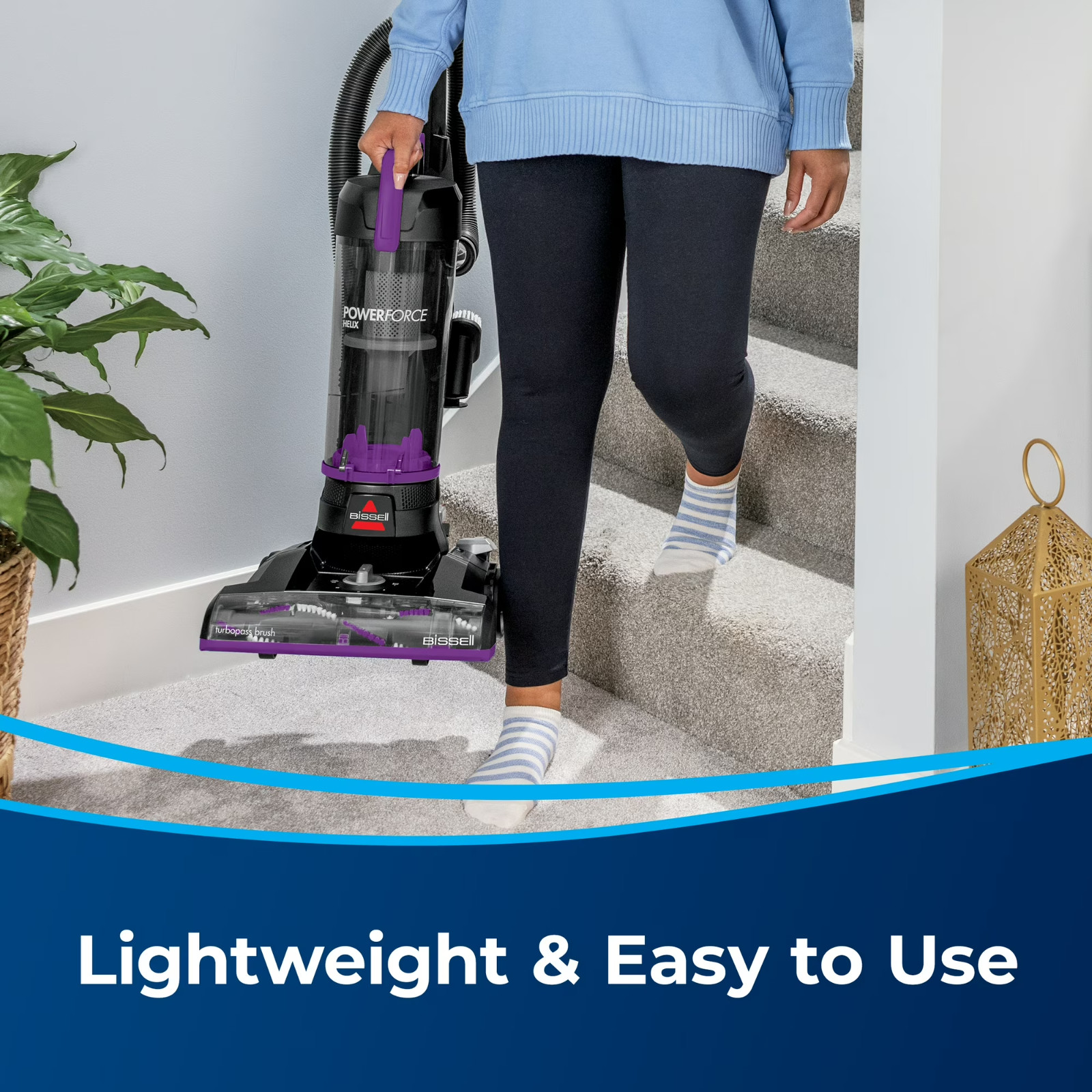 BISSELL PowerForce Helix, Bagless, Upright Vacuum, Pet Friendly, 3313U, Purple