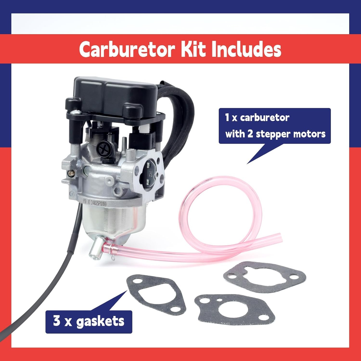 Carburetor Kit with 2 Stepper Motors Replacement for Westinghouse 50040195 IG…