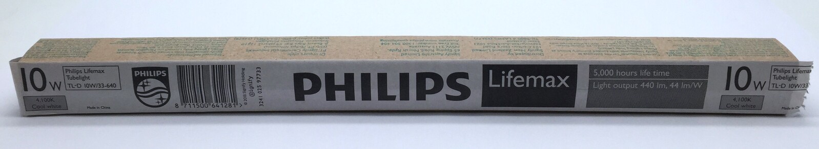 Philips TL-D10W/33-640 T8 Fl Tube 35cm G13 440lm 44lm/W Cool White x25
