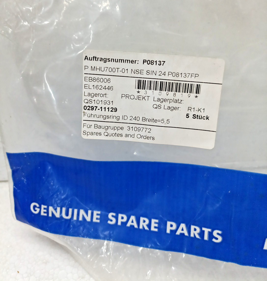 Menck 0297-11129 Guide Ring ID 240 Width 5.5 Genuine Spare Parts Lot of 5 Pc