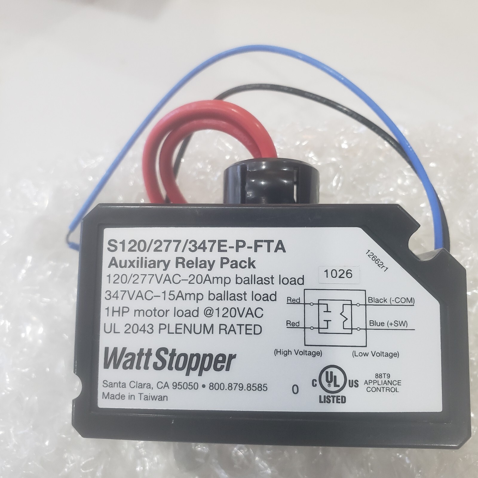 WattStopper S120/277/347E-P-FTA Auxiliary Relay Pack