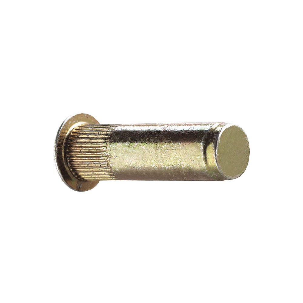 AVK ALS4T-832-130B Rivet Nut,Knurled,Steel,Zinc Yellow,PK25 33JF54