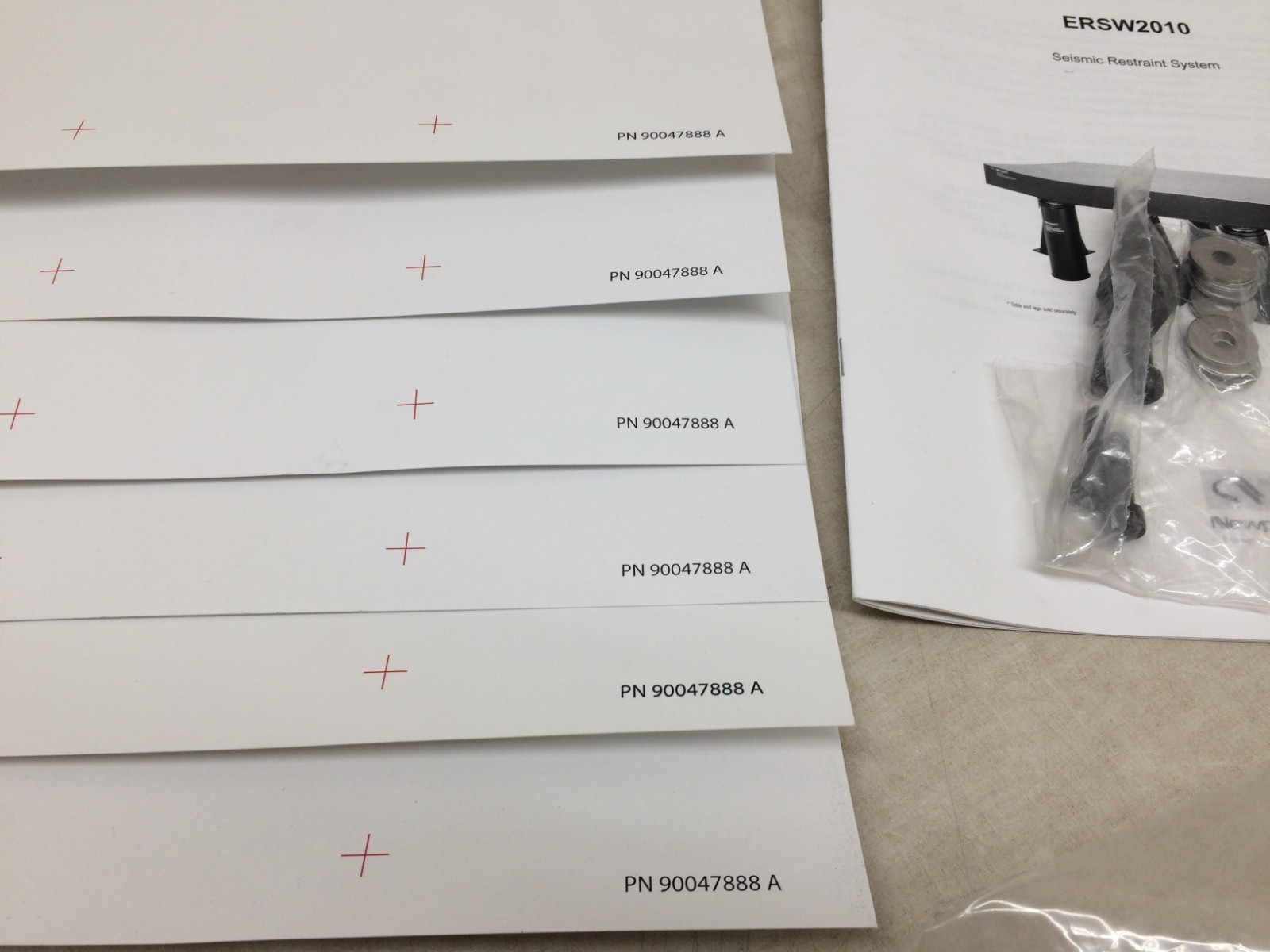 Lot of Newport ERSW2010 ERS2010 Siesmic Restraint System Manuals Templates