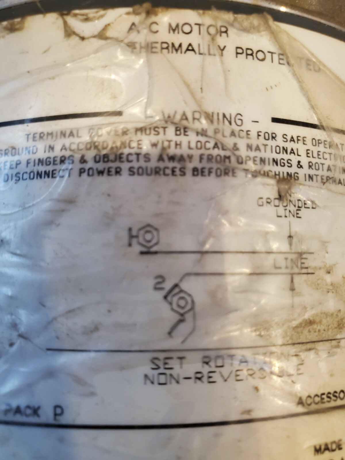 1/4HP 1725PRPM GENERAL ELECTRIC 5KH39QN9621HT SINGLE PHASE MOTOR USED *USA*