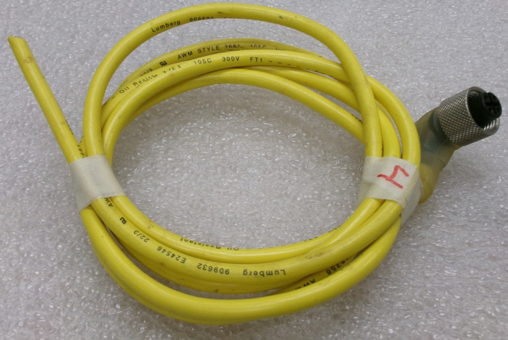 IFM EFECTOR E10903 PNP 4-PIN 90° M12 Connector Cordset USED 4′ L #372L