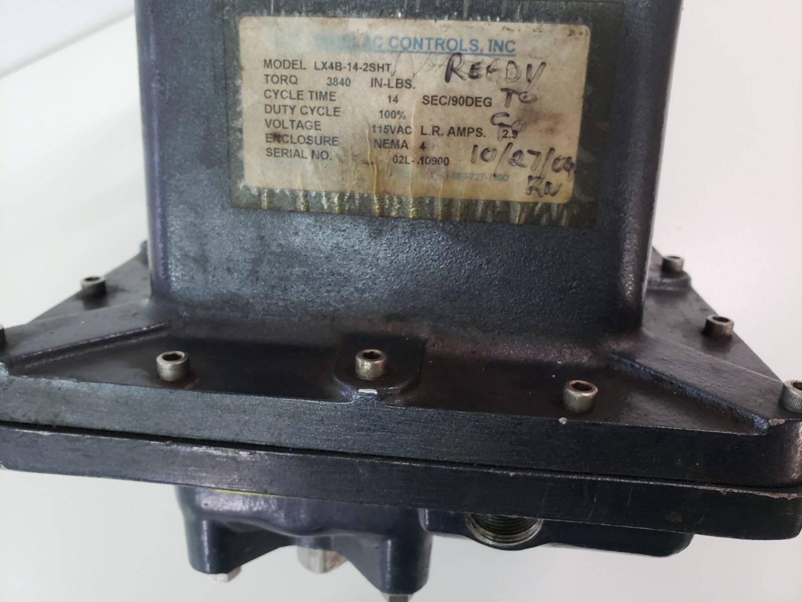 ICI Indelac LX4B-14-2SHT Valve Actuator Operator 3840in-lbs