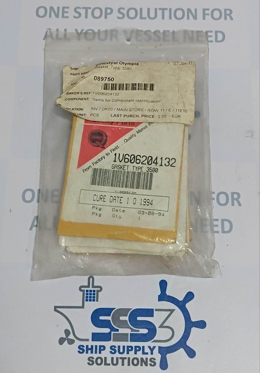 Genuine Fisher 1V606204132 Gasket Type 3580 (Lot of 10Pcs)