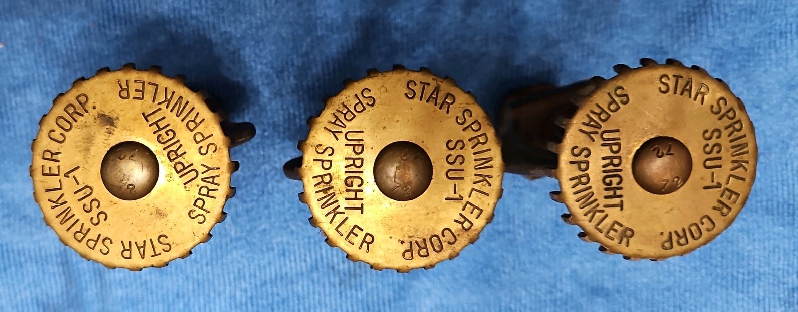 STAR SPRINKLER CORP SSU-1 SPRAY FIRE SPRINKLER UPRIGHT LOT OF 3