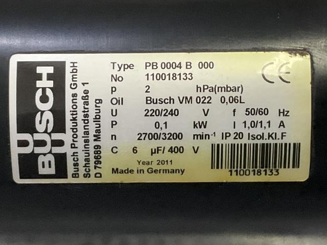 Busch Vacuum Pump – PB 0004 B 000 w/Warranty