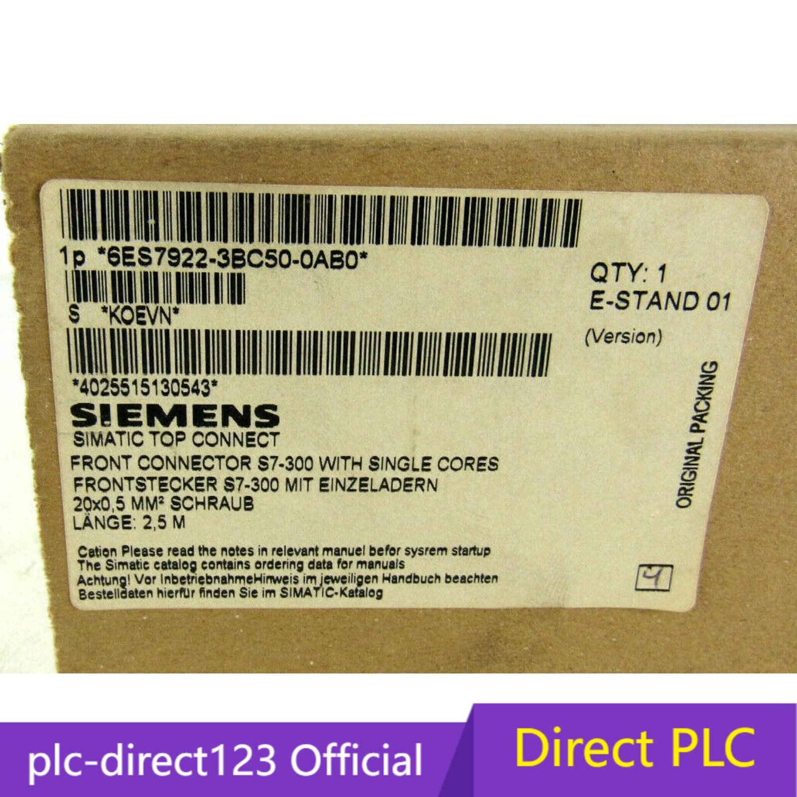 New Siemens Simatic S7 SITOP Connection 6ES7922-3BC50-0AB0 6ES79223BC500AB0