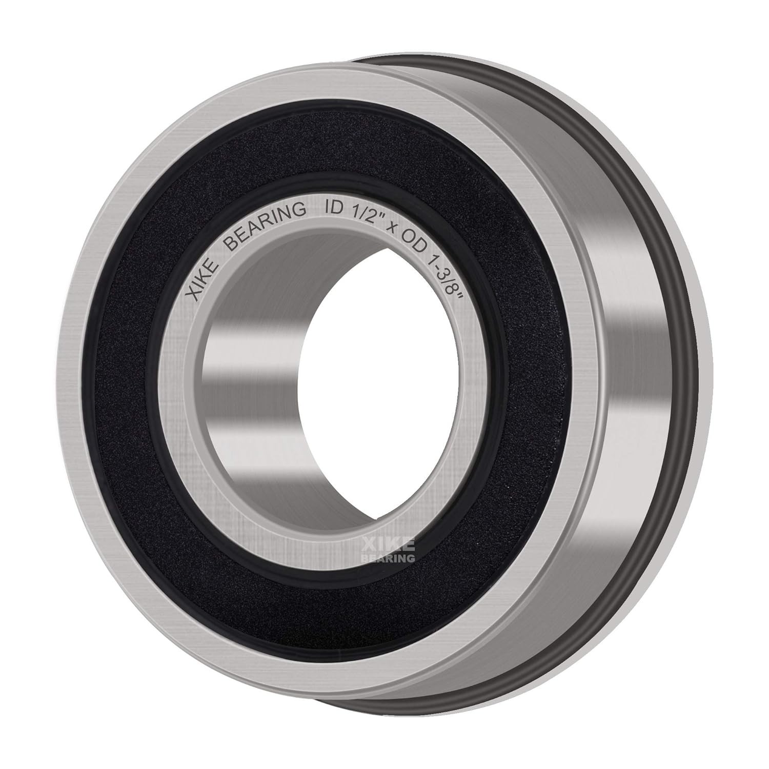 XiKe 10 Pack Flanged Ball Bearing ID 1/2″ x OD 1-3/8″, Suitable for Lawn Mower,
