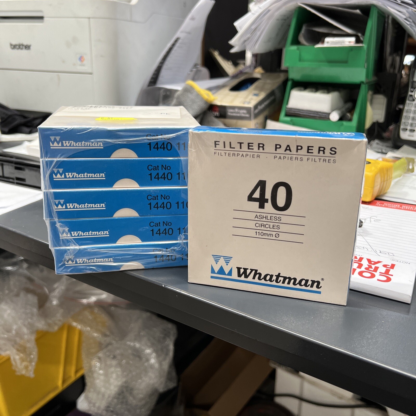 Qty 5 Whatman Chemical Filter Papers 40 Pack 110mm cat no 1440 110mm o x 100 cir
