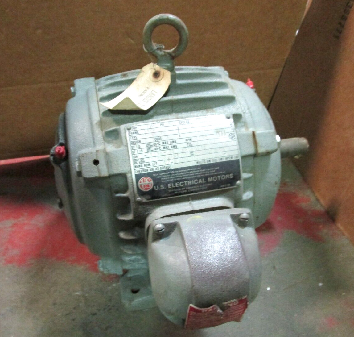 US Electrical Motors 3/4 HP 3 PH 182U Frame 208 Volts 1155 RPM 51210LR