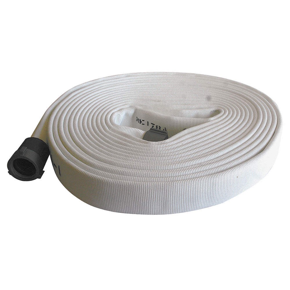 JAFLINE HD G52H15HDW100N Fire Hose,100 ft,White,Polyester 53KA83