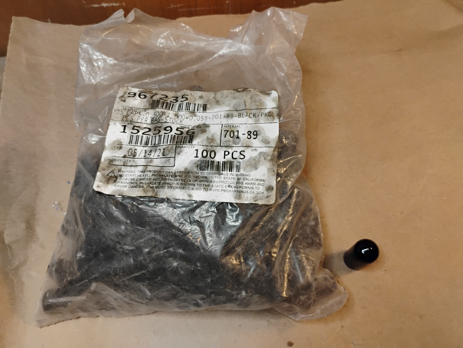 100, Stockcaps Caps 0.500-1.00-0.055-701-89 Black 967235 – Fast Ship