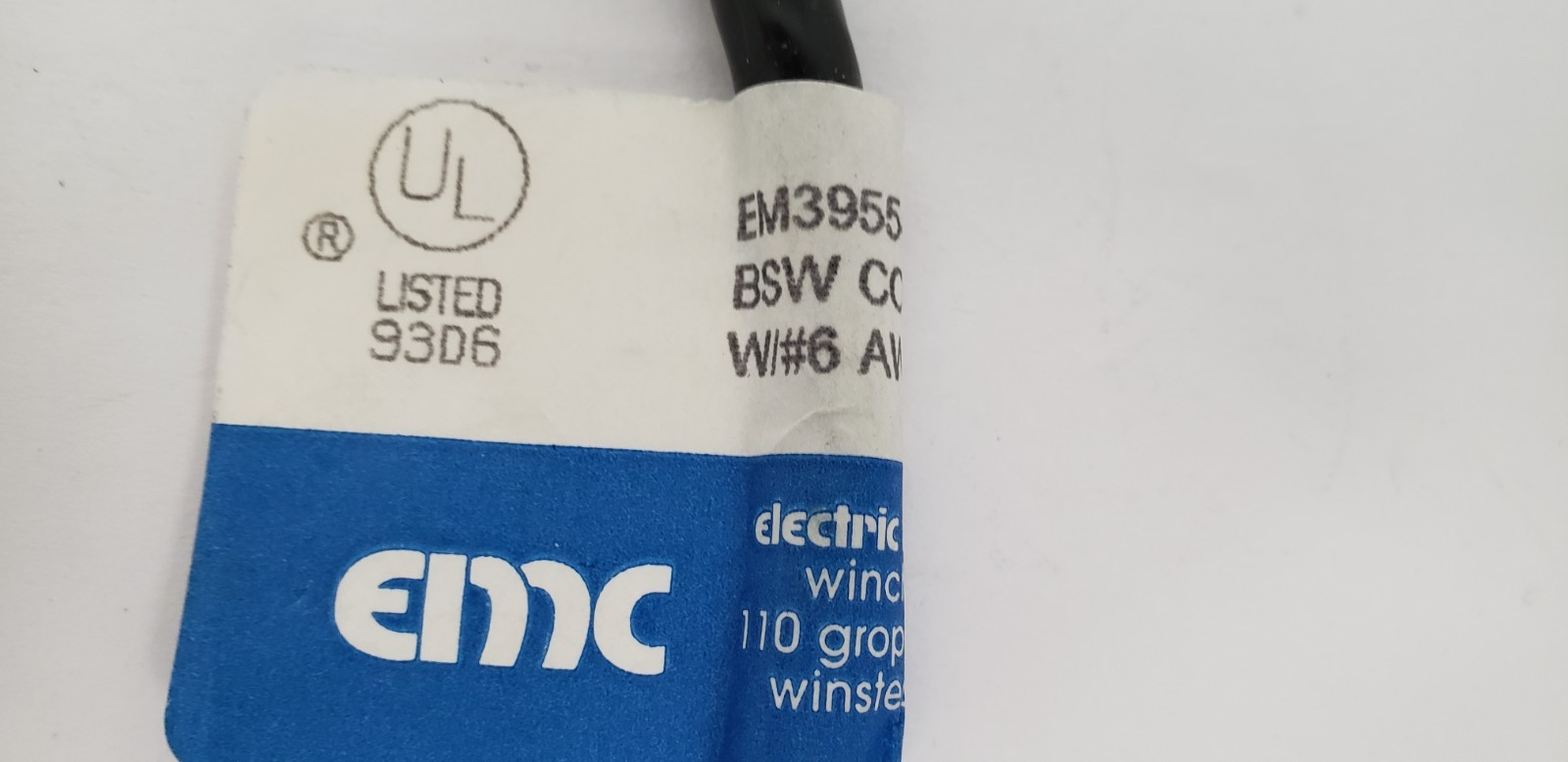 EMC EM3955-6L/8100-15 BSW CONNECTOR, W/#6 AWG WIRE, 15″, NNB
