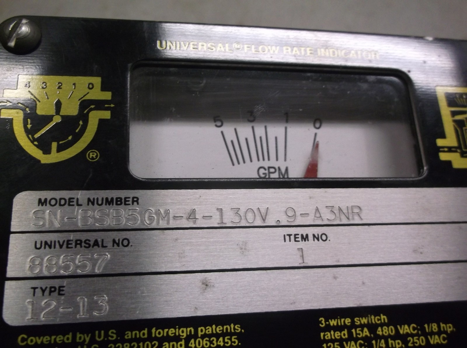 Universal Flow Monitors Flow Rate Indicator SN-BSB5GM-4-130V.9-A3NR