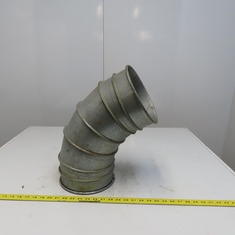 8″ Diam Quick-Clamp Rolled Edge Duct 60° Elbow Galvanized Steel