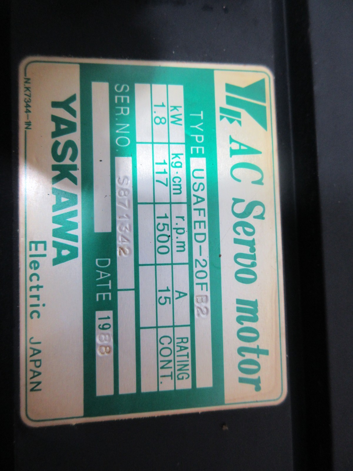 *SPECIAL PRICE* YASKAWA SERVO MOTOR USAFED-20FB2 20F B2 UTOPI-500UB