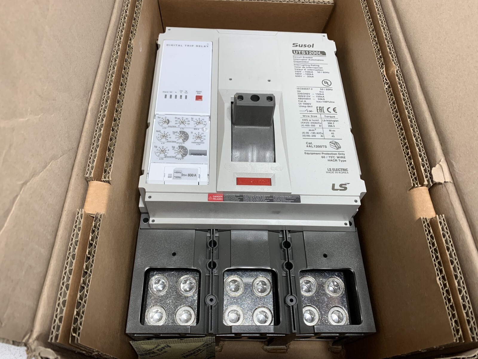 LS Electric UTS1200L Circuit Breaker 3P 1200 Amp 600V@35kA