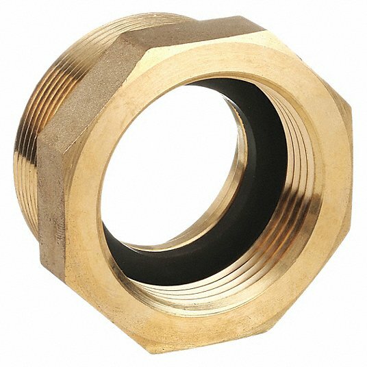 (1) Moon American 356–2523061 6ANZ7 Fire Hose Adapter Brass 3″ x 2-1/2″