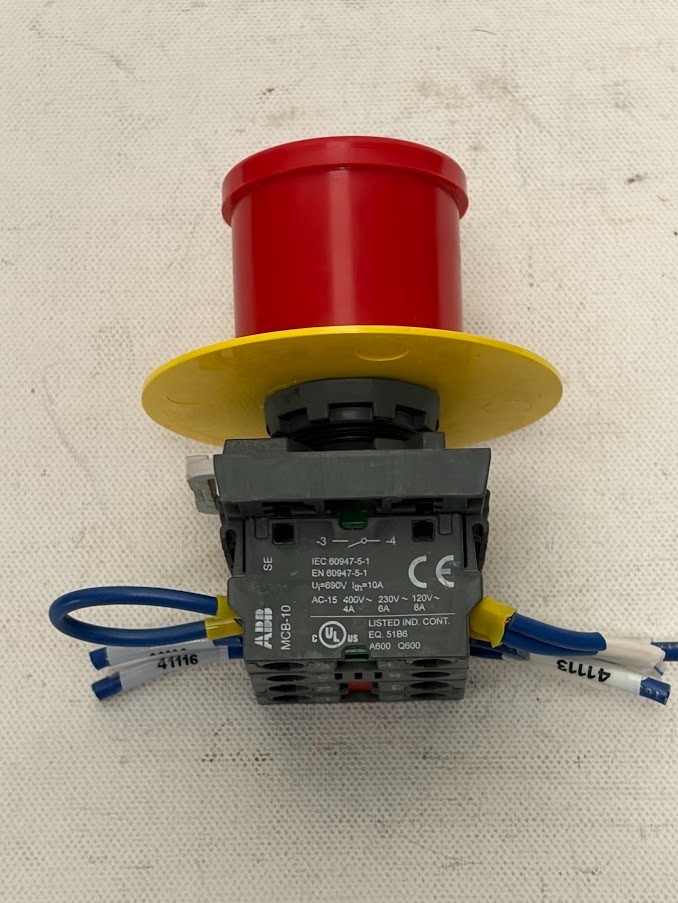 Used – ABB Illuminated Emergency Stop Switch 24V Lamp Twist Release