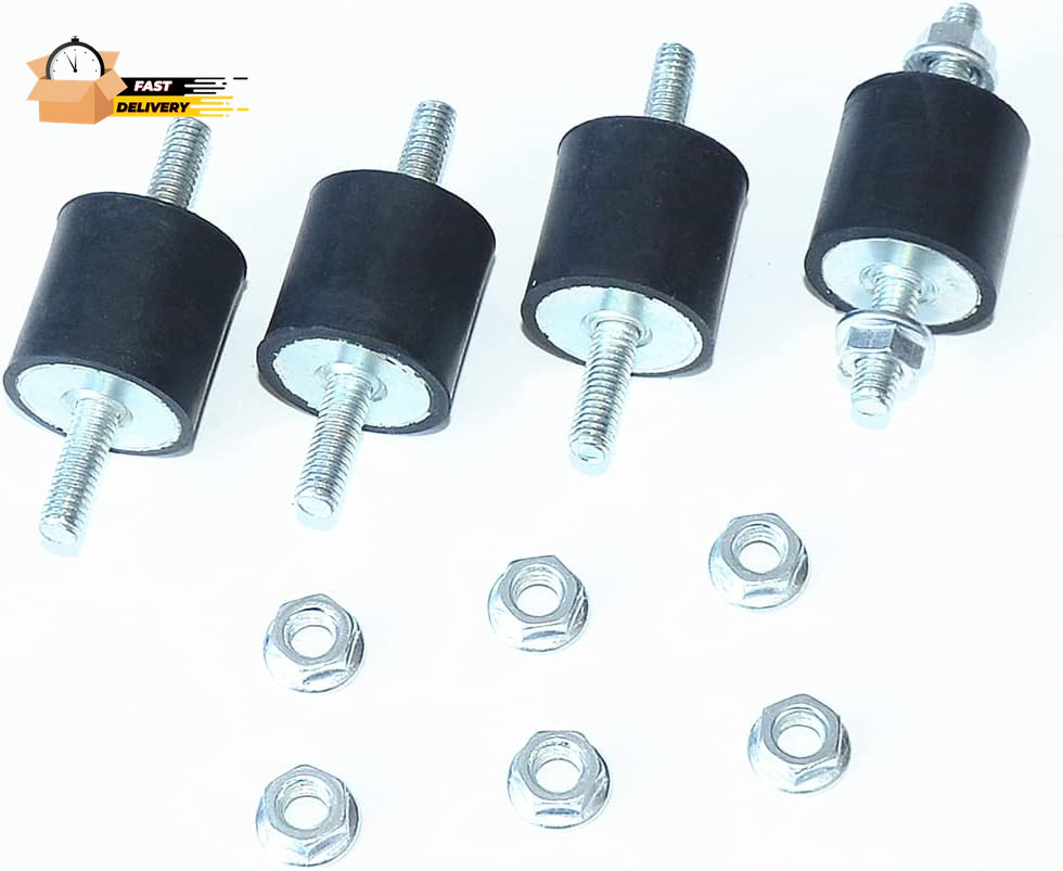 4Pcs 25 X 25Mm Rubber Mounts Rubber Vibration Isolator Mounts Shock Absorber Wi