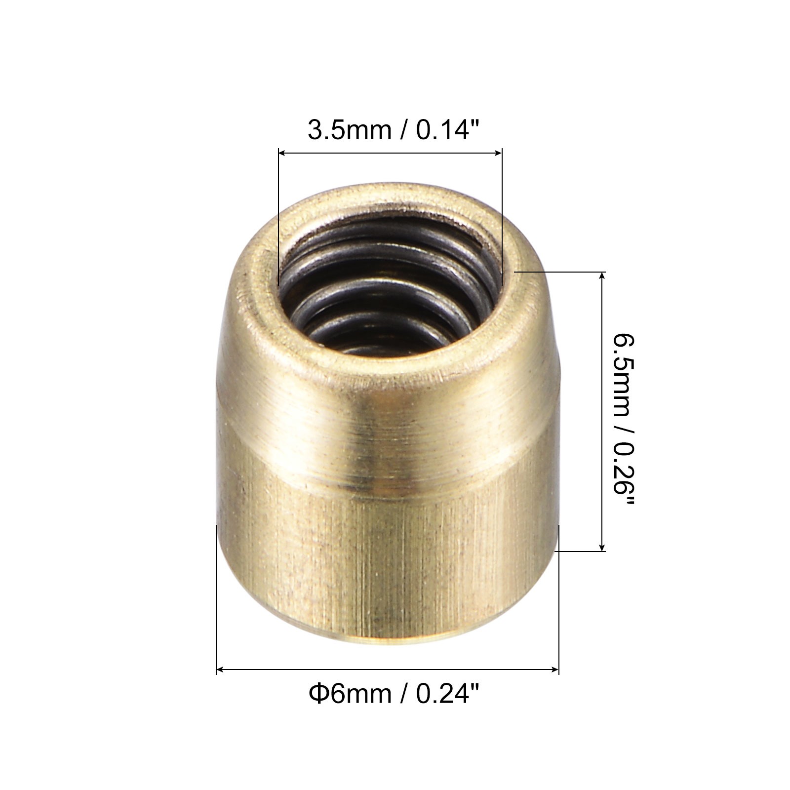 20pcs Brass Push Button Grease Oil Cup 6mm x 6mm Ball Oiler