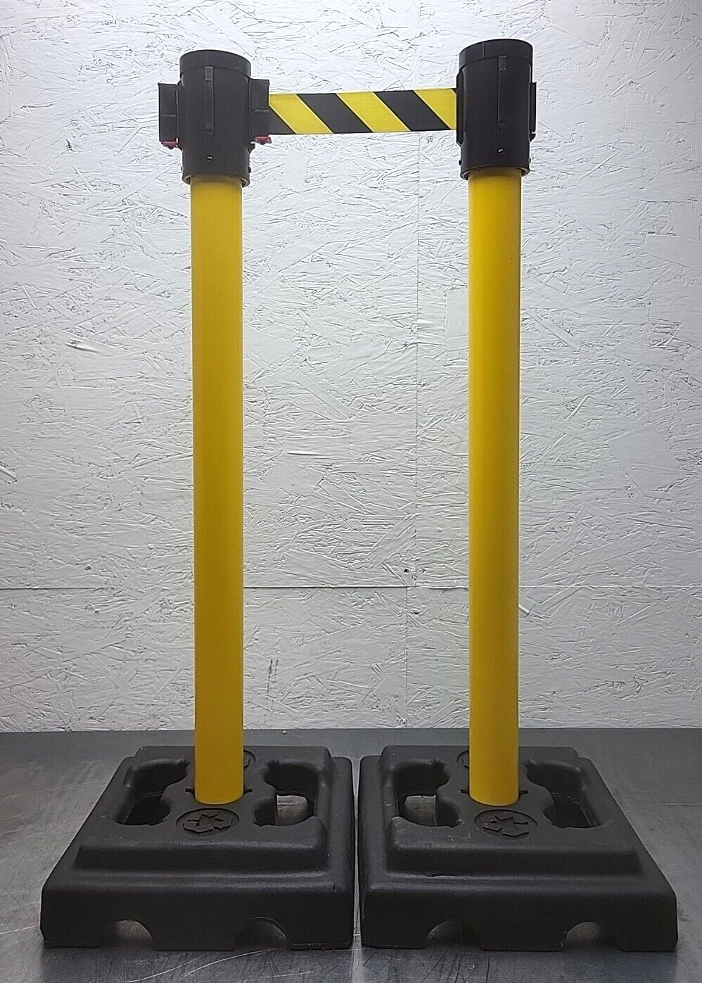 2 Pack Retracta-Belt 322PYW-BYD Barrier Post With Belt 40″ Height 15′ Length