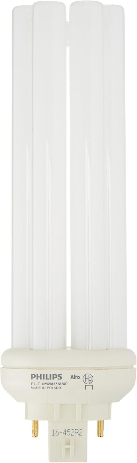 Philips 42W PL-T GX24q-4 4-Pin 3200 Lumen 3500K 82 CRI Compact Fluorescent Lamp