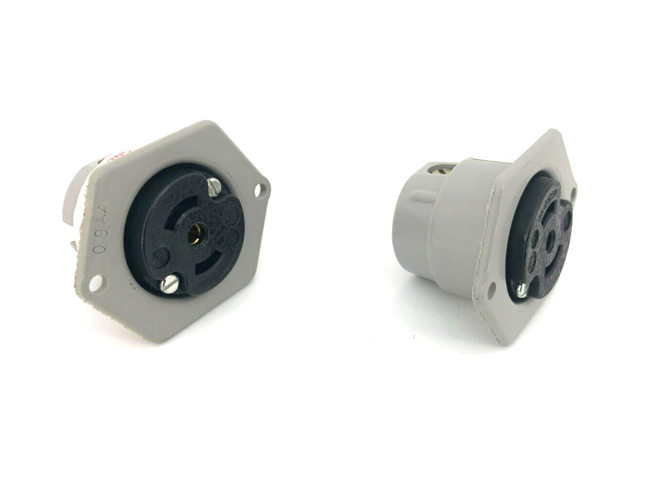 Lot of 2 New P&S ML314 Lock Flanged Midget Outlets 3P3W 15A 125/250