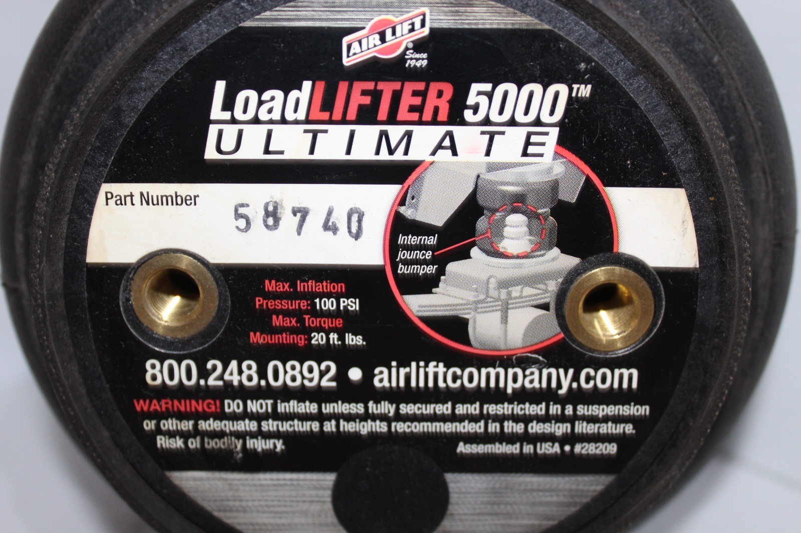 ⭐NEW⭐AIRLIFT 58740 Airide Air Spring BELLOWS AIRSPRING